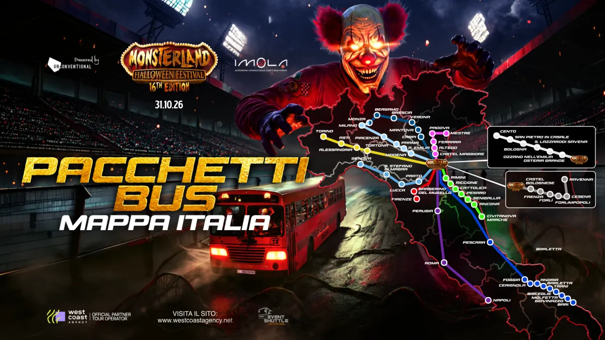 Monsterland Halloween Festival 31.10.2026 Imola Autodrome Package Bus - Ticket