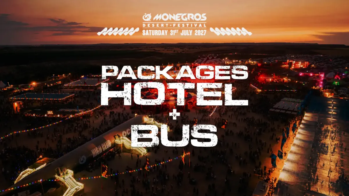 Monegros Desert Festival 31 Luglio 2027  Pacchetti Hotel -Ticket -Biglietti