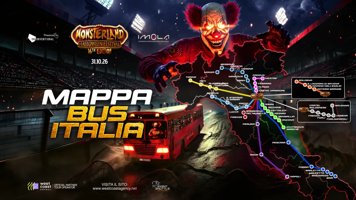 Monsterland Halloween Festival 31.10.2026  SOLO Biglietto Bus