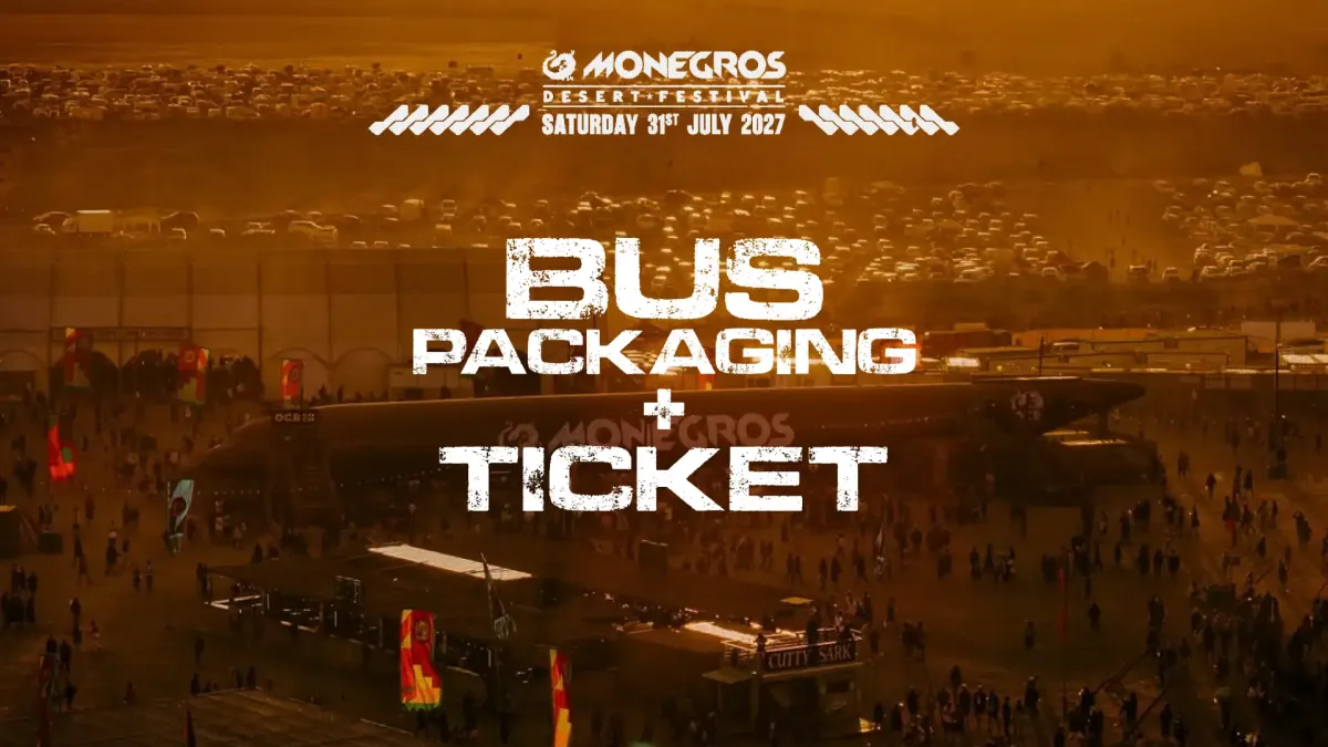 Monegros Desert Festival 31 Luglio 2027 Pacchetti Bus  - Ticket