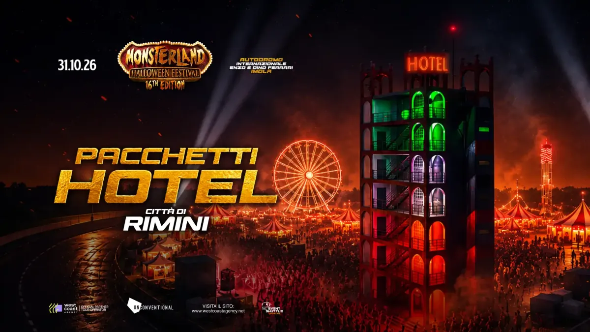 Monsterland Halloween Festival 31.10.2026  Pacchetti Hotel -Ticket -Navetta  ( Città Bologna )