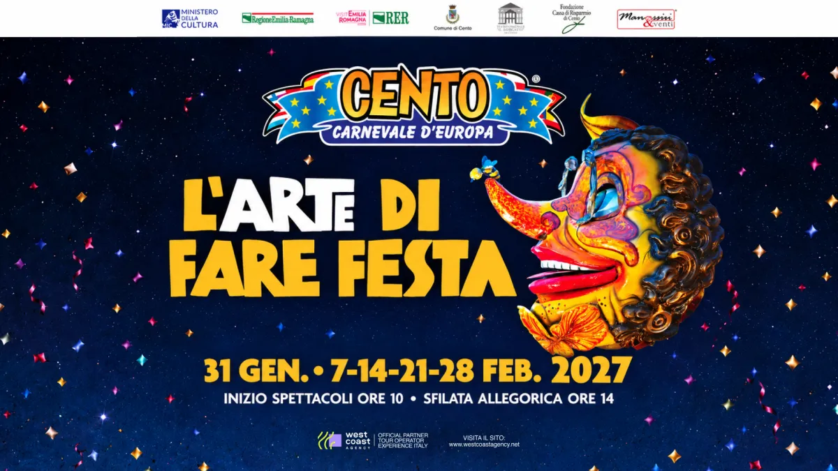 CENTO CARNEVALE D'EUROPA 2027 L'ARTE DI FARE FESTA NAVETTE BUS 31 Gennaio 2027