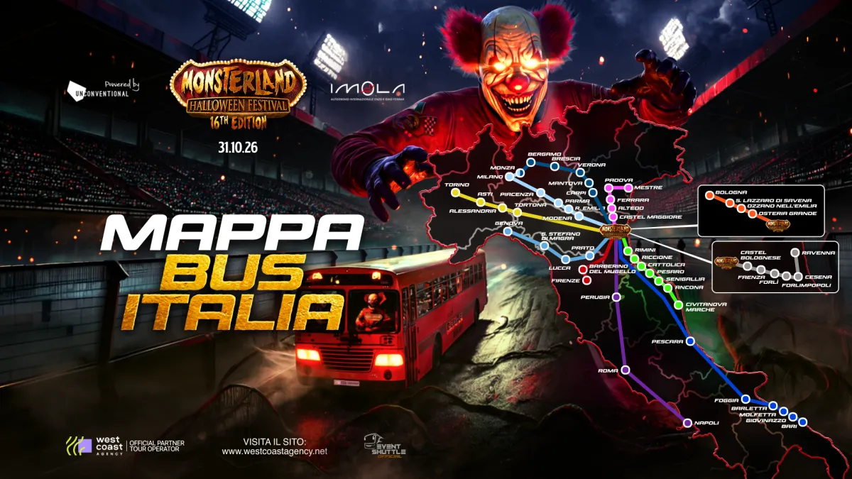 Monsterland Halloween Festival 31.10.2026  SOLO Biglietto Bus