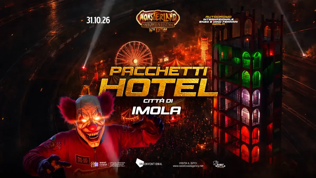 Monsterland Halloween Festival 310.2026  Pacchetti Hotel -Ticket -Biglietto Navette ( Hotel Molino Rosso )