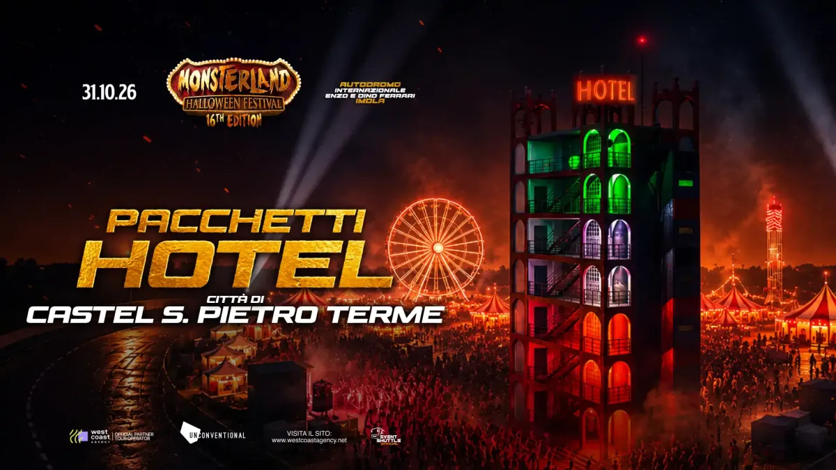 Monsterland Halloween Festival 31.10.2026  Pacchetti Hotel -Ticket -Biglietto