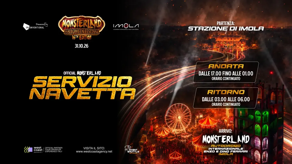 Monsterland Halloween Festival 31.10.2026 Navetta Stazione Imola