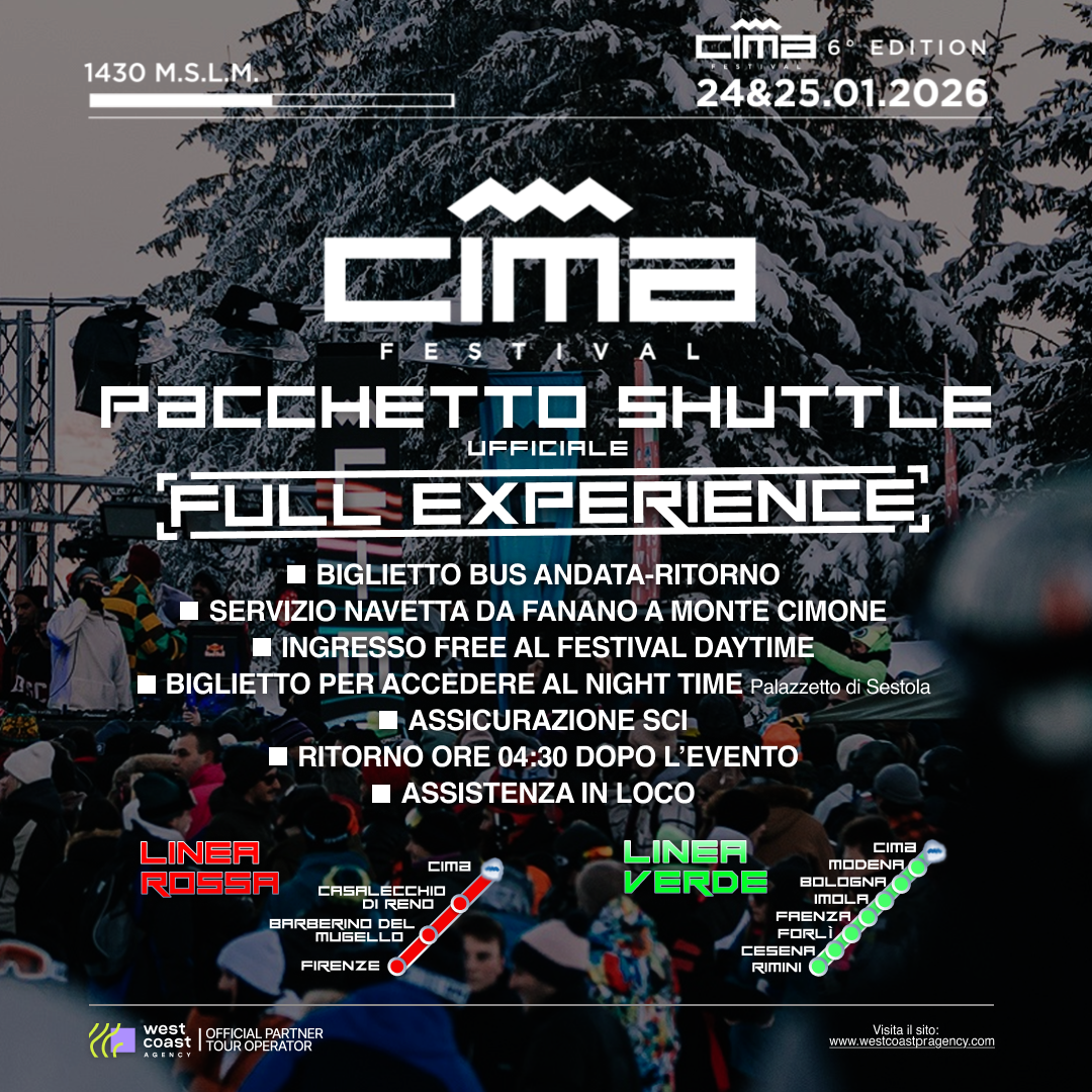 Cima Festival Navetta 24 & 25 Gennaio 2026 Biglietti – Ticket