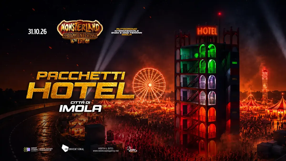 Monsterland Halloween Festival 31.10.2026  Pacchetti Hotel -Ticket -Biglietto  ( Citta' Imola )
