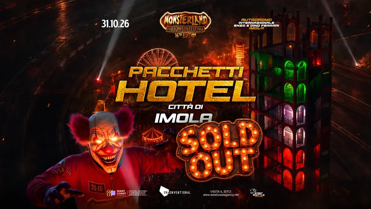 Monsterland Halloween Festival 31.10.2026 Autodromo di Imola SOLO  Hotel -  ( Citta' Imola )