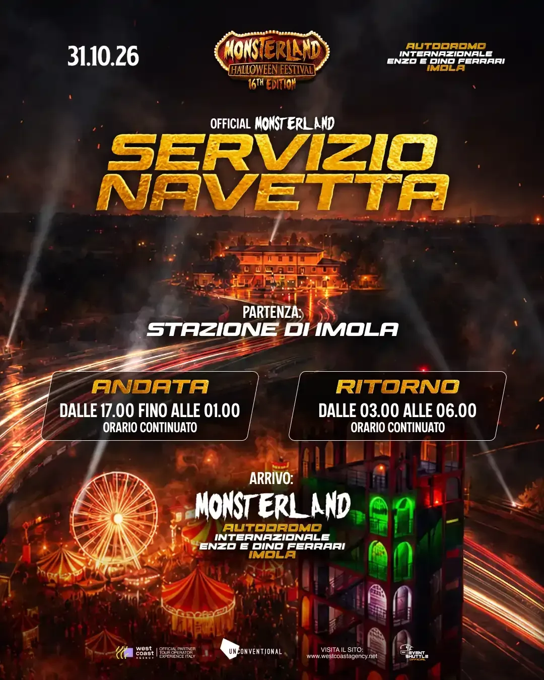 Monsterland Halloween Festival 31.10.2026 Shuttle Station Imola