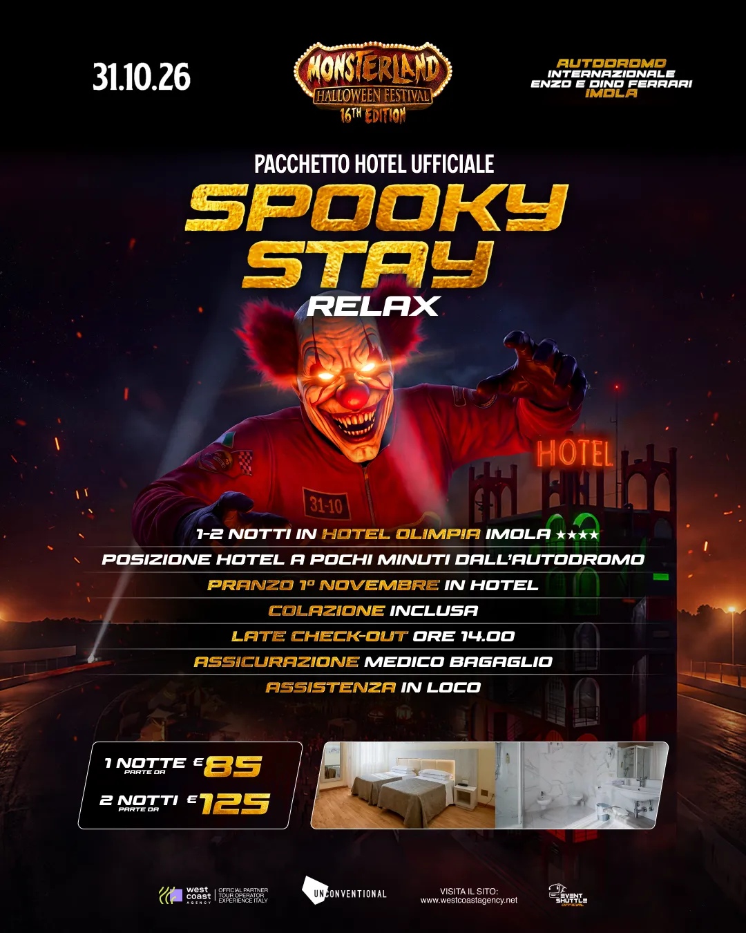 Monsterland Halloween Festival 31.10.2026 SOLO Hotel - ( Hotel Olimpia )