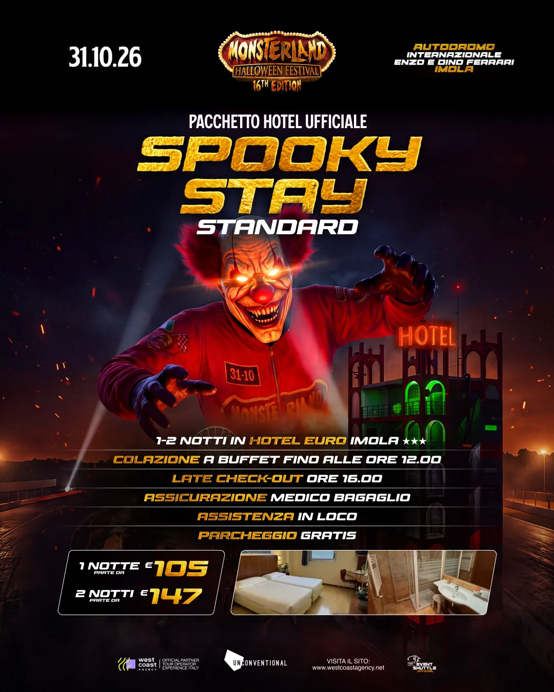 Monsterland Halloween Festival 31.10.2026 SOLO Hotel -  ( Euro Hotel )