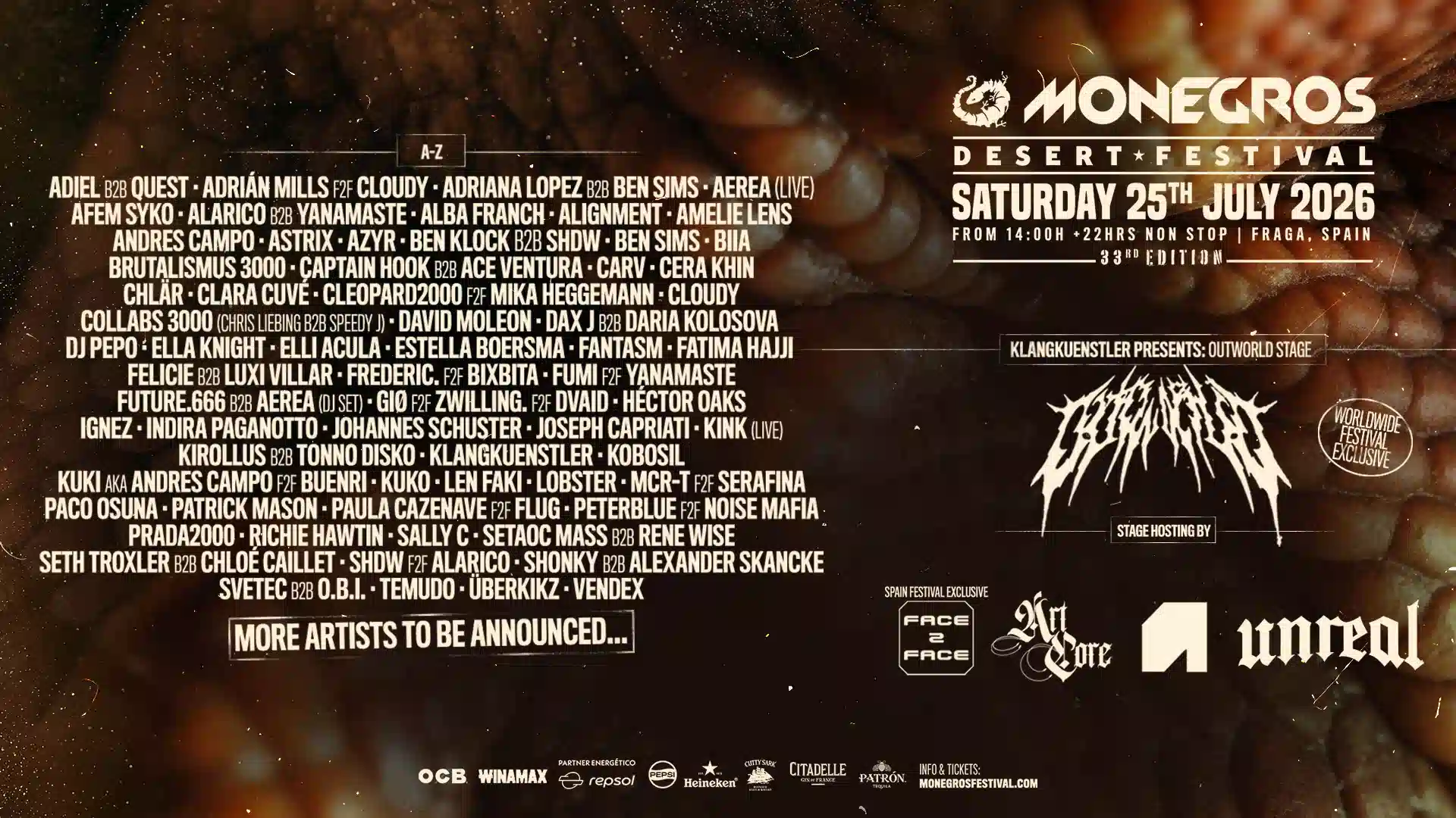 Monegros unveils a massive lineup: the ultimate desert festival experience returns